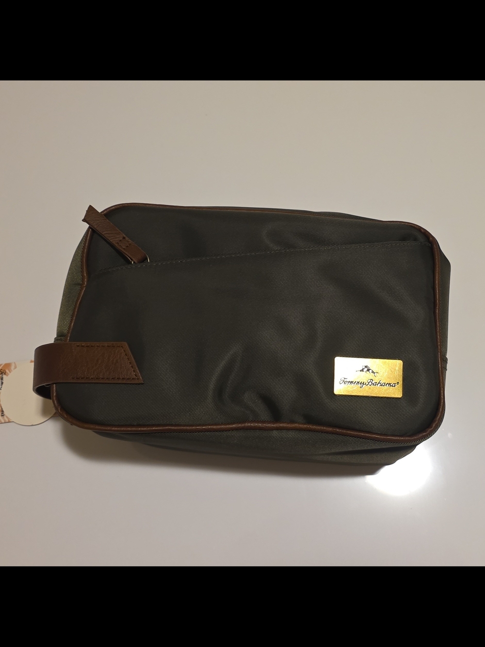 Tommy Bahama Men's Olive Travel Dopp Kit